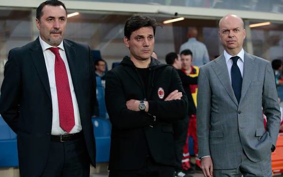 Massimiliano Mirabelli, Vincenzo Montella e Marco Fassone