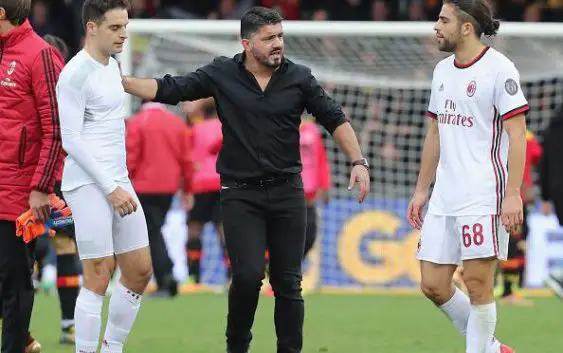 Gattuso, Rodriguez & Bonaventura dopo (Benevento vs AC Milan)