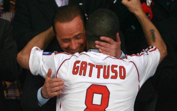 Gennaro Gattuso and Silvio Berlusconi