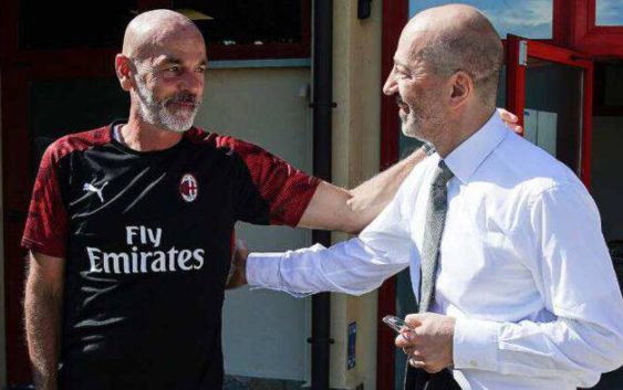 Ivan Gazidis and Stefano Pioli