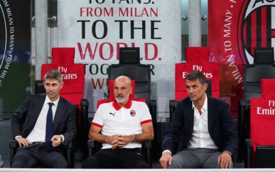 Paolo Maldini, Stefano Pioli e Frederic Massara